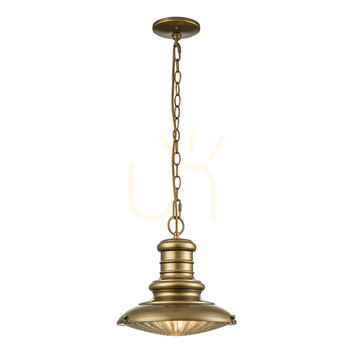 Skontrolujte Stredná závesná lampa Redding Station - 1 svetelný zdroj - Starý bronz Elstead