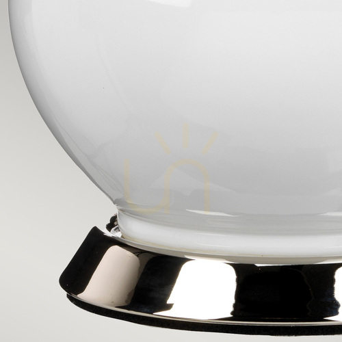 Skontrolujte Stolná lampa Isla - biela keramika, žlté tienidlo, leštený nikel Elstead
