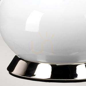 Stolná lampa Milo - 1 svetelný zdroj - biela / leštený nikel Elstead small 3
