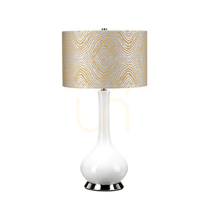 Stolná lampa Milo - 1 svetelný zdroj - biela / leštený nikel Elstead small 0