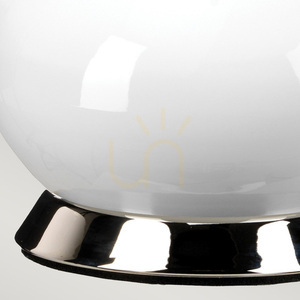 Stolná lampa Milo - 1 svetelný zdroj - biela / leštený nikel Elstead small 3
