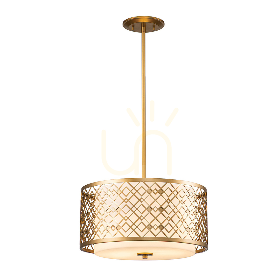 Ziggy stredná závesná lampa - 2 svetelné zdroje - Lakovaná zlatá Elstead
