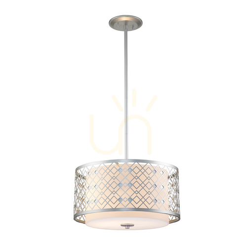 Skontrolujte Ziggy stredná závesná lampa - 2 svetelné zdroje - Lakovaná strieborná Elstead
