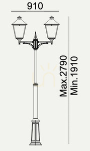 Záhradné / parkové svietidlo IP54 LONDON BIG 41249WH LED 2x9,5W 4000K biela - premium NORLYS small 2