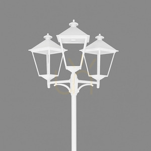 Záhradné / parkové svietidlo IP54 LONDON BIG 4133WH 3x9,5W 4000K biela - premium NORLYS small 0