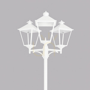 Záhradné / parkové svietidlo IP54 LONDON BIG 4134WH 3x13,4W 3000K biela - premium NORLYS small 0