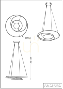Závesné svietidlo Zuma Line ZEPHYRA P240842601 čierna 1xLED small 1