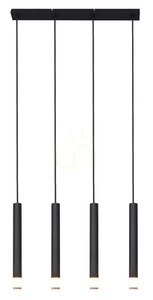 Závesné svietidlo Zuma Line VELIC P241125804BL čierna 4xG9 small 0