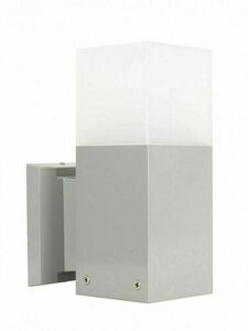 Vonkajšie nástenné svietidlo SU-MA CUBE strieborné 20W IP44 CB-K AL small 0