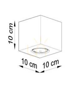 Betónové stropné svietidlo QUAD small 6