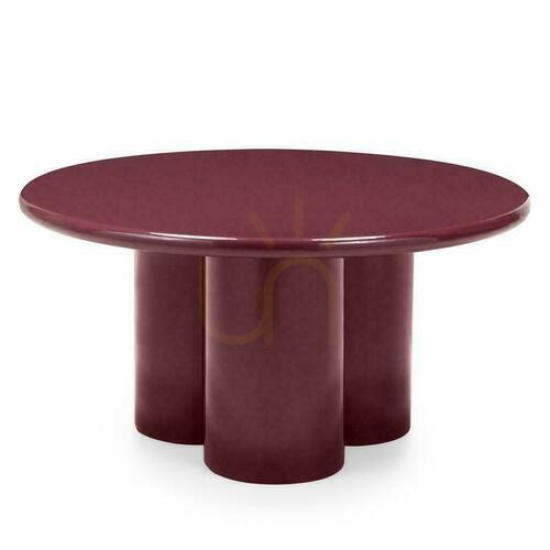 Skontrolujte Konferenčný stolík 80 cm BURGUN Maroon s lesklým povrchom