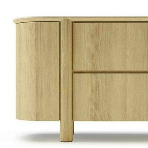 Dvojdverová komoda CECILE Natural Oak, travertitová doska small 7