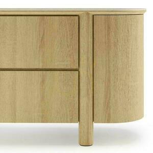 Dvojdverová komoda CECILE Natural Oak, travertitová doska small 9