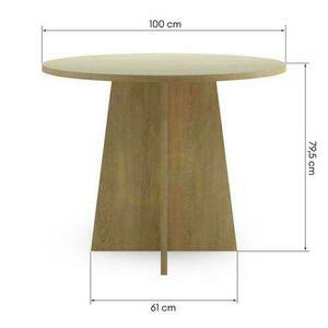 Okrúhly jedálenský stôl 100 cm CRANE Oak Cremona Torro small 6