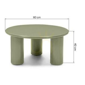 Konferenčný stolík 80 cm LECREL Green Olive s leskom small 4