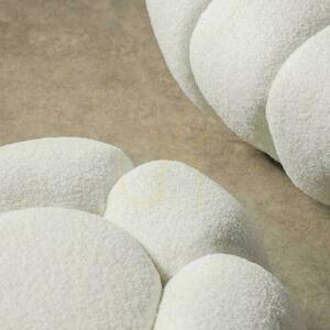 LOEL White Boucle Puff s otočnou základňou small 5