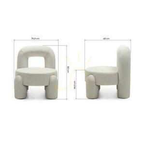 Kreslo LUCCA Cream Velvet small 7