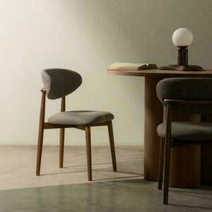 Súprava 2 čalúnených stoličiek MIA Dark Gray/Dark Walnut small 1