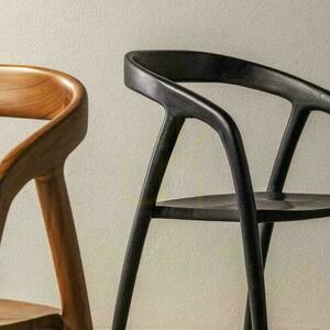 NIBI NIBI OKA OKA Black Tek Wood Chair small 3