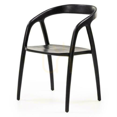 Skontrolujte NIBI NIBI OKA OKA Black Tek Wood Chair