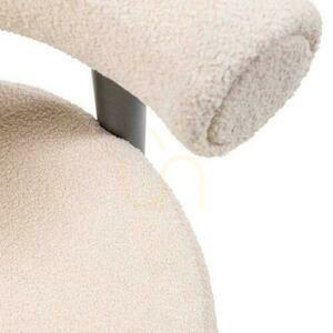 Súprava 2 stoličiek PERER Beige Boucle s čiernymi nohami small 2
