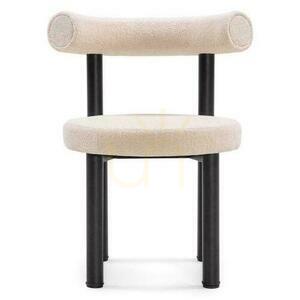 Súprava 2 stoličiek PERER Beige Boucle s čiernymi nohami small 4