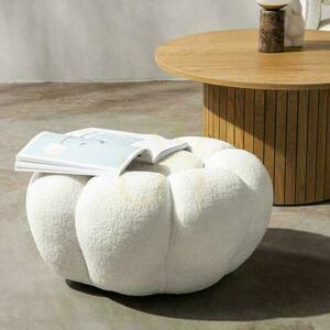 PERLE White Boucle puf small 6