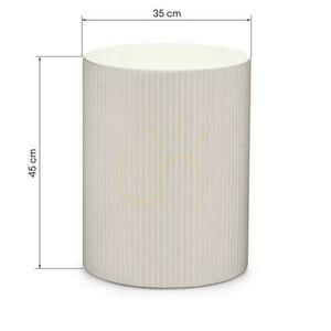 Bočný stolík RYU 35 cm, sivo-béžový s drážkami small 5