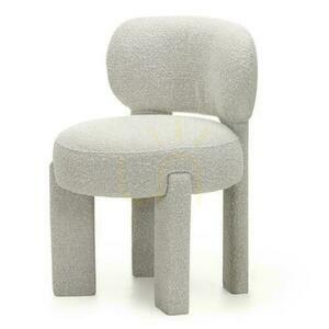 Súprava 2 čalúnených stoličiek SAMMA Gray-Beige, Boucle small 0