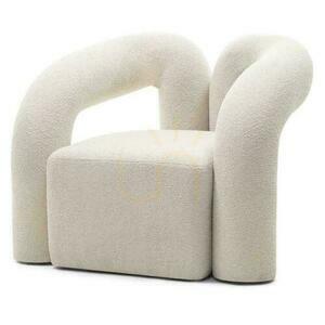 SELLEL Čalúnené kreslo Light Beige Boucle small 3