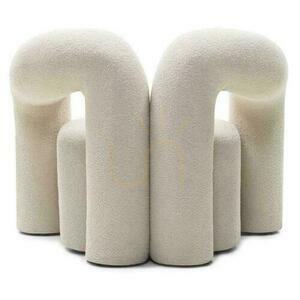 SELLEL Čalúnené kreslo Light Beige Boucle small 8