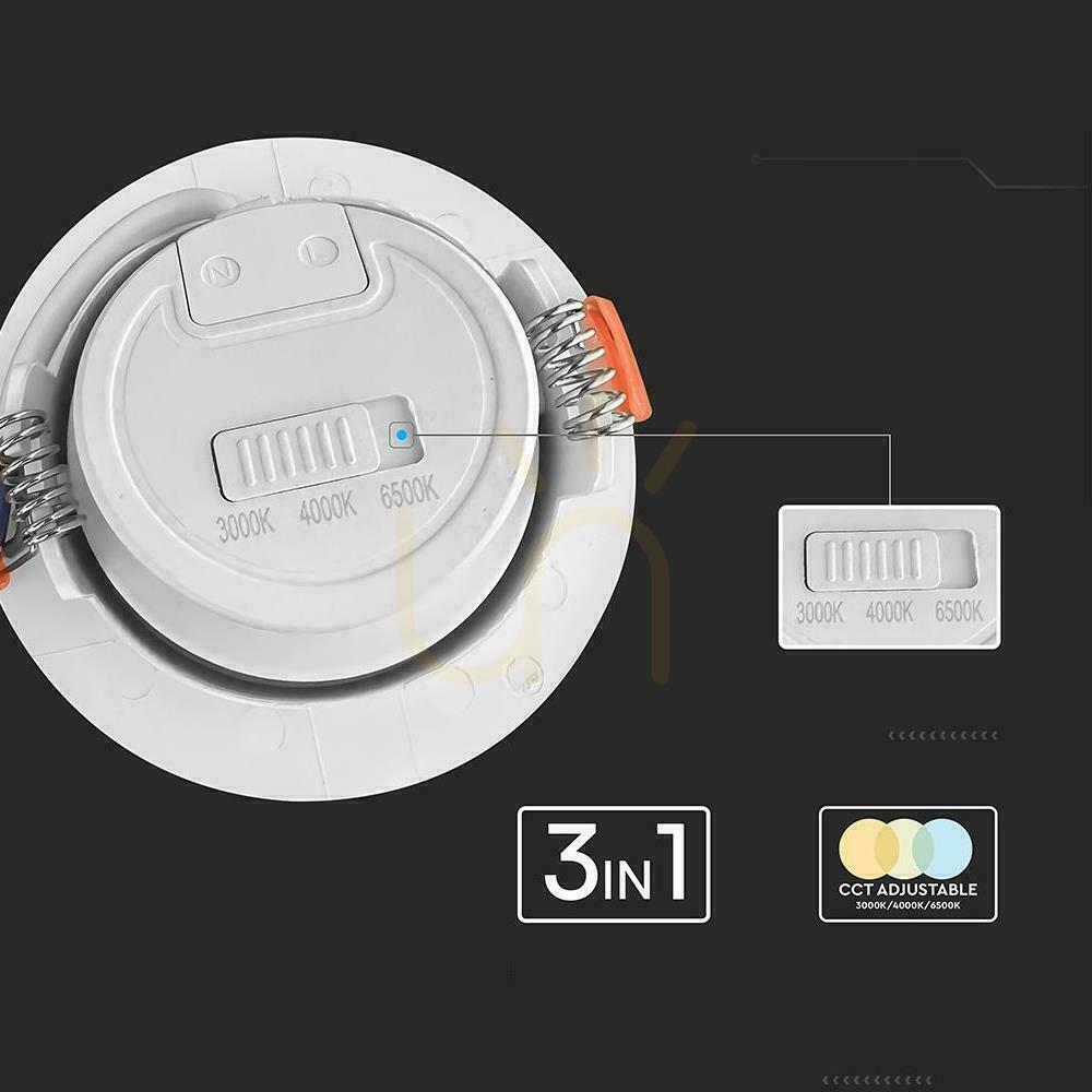 Náhľad LED sieťka V-TAC 7W biele stropné svietidlo 3v1 VT-2707CCT 3000K-4000K-6500K 510lm 5 rokov záruka LED sieťka V-TAC 7W biele stropné svietidlo 3v1 VT-2707CCT 3000K-4000K-6500K 510lm 5 rokov záruka