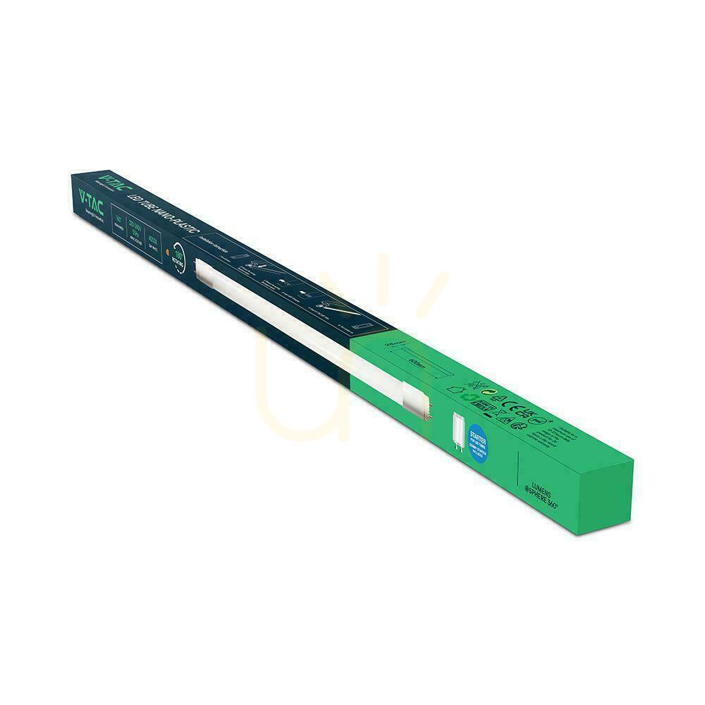 Displej LED žiarivka T8 V-TAC 120cm 16,5W G13 nano plast 110Lm/w VT-122-N 3000K 1850lm 3 roky záruka LED žiarivka T8 V-TAC 120cm 16,5W G13 nano plast 110Lm/w VT-122-N 3000K 1850lm 3 roky záruka