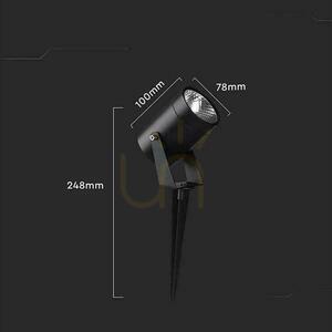 LED V-TAC 10W IP65 VT-80070 3000K 880lm poháňané záhradné zemné svietidlo 2 roky záruka small 3