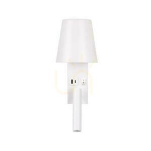 LED svietidlo V-TAC 2W COB CREE nástenná lampa biela hotelová posteľ USB+USB C difúzor VT-80062-W 3000K 60lm small 1