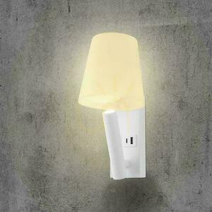 LED svietidlo V-TAC 2W COB CREE nástenná lampa biela hotelová posteľ USB+USB C difúzor VT-80062-W 3000K 60lm small 7
