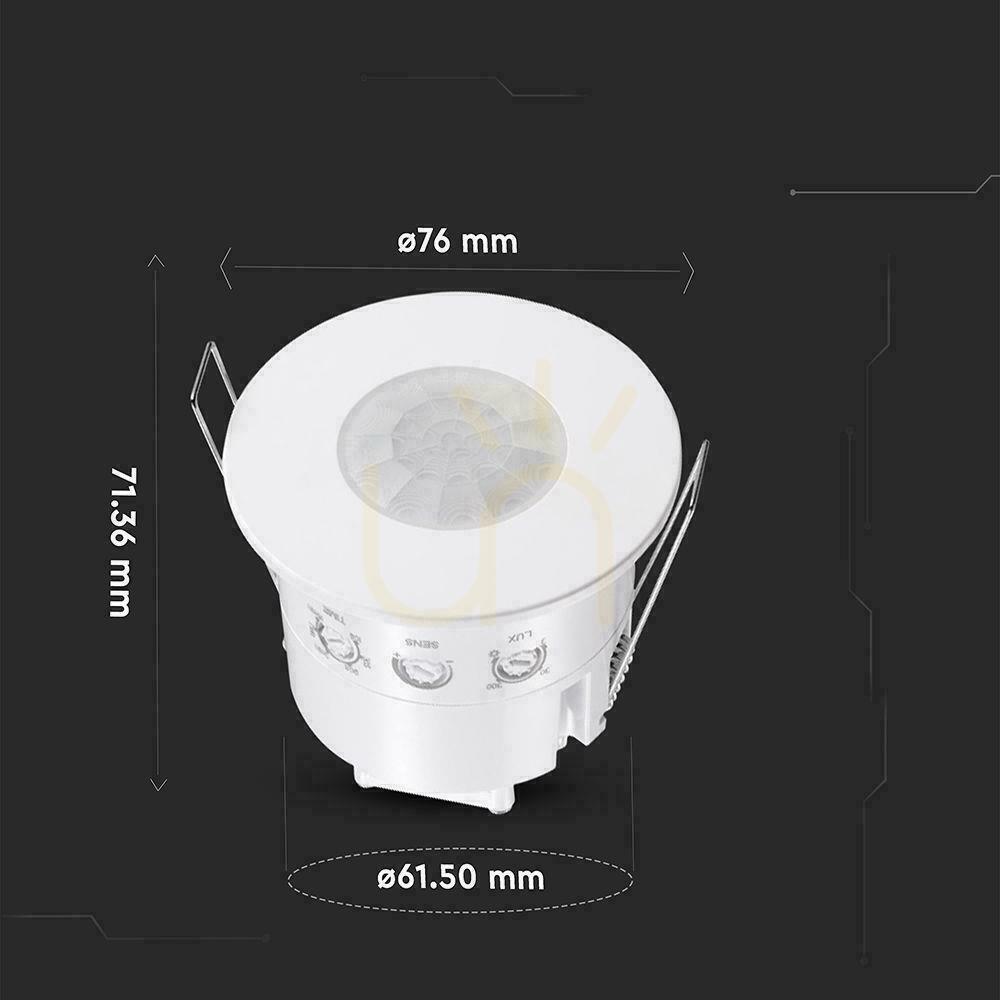 vyhliadka Senzor pohybu 360st zapustený okrúhly biely 1000W LED IP54 V-TAC VT-81042 5 rokov záruka Senzor pohybu 360st zapustený okrúhly biely 1000W LED IP54 V-TAC VT-81042 5 rokov záruka