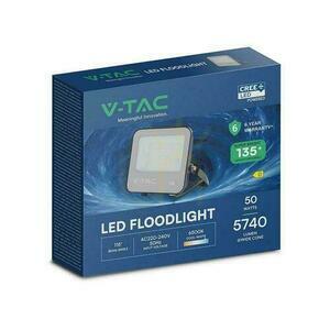 V-TAC CREE CHIP 50W LED projektor 135lm/W čierne puzdro sivé sklo IP65 VT-4455 3000K 6750lm 6 rokov záruka small 3