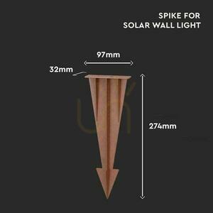 Upevnenie kotvového kolíka do zeme pre svietidlá VT-409 100x35x274mm Braz Corten VT-12050-C small 1