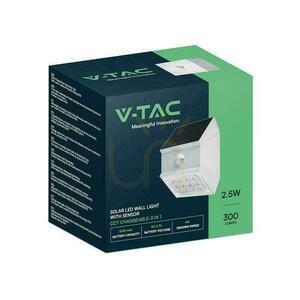 V-TAC 2,5W CCT solárne nástenné svietidlo so senzorom pohybu biele VT-11025CCT-W 3000K-4000K-6000K 300lm small 4