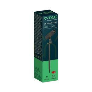 V-TAC 2W LED IP65 štvorcový čierny VT-10182 4000K 60lm hliníkové záhradné zemné svietidlo 3 roky záruka small 2