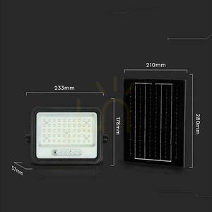 V-TAC 100W CCT solárny LED projektor diaľkový automatický časovač IP65 čierny VT-104W 1000lm 3 roky záruka small 4
