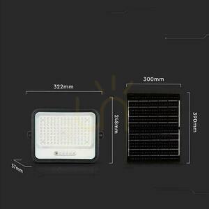 V-TAC 300W CCT solárny LED projektor diaľkový automatický časovač IP65 čierny VT-304W 2400lm 3 roky záruka small 4