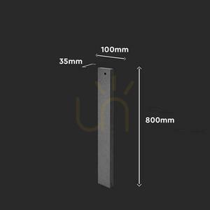 Stĺpik 80 cm pre solárne nástenné svietidlá VT-409CCT SKU 23770, 23824, 24063, 24089 čierna VT-11080 3 roky záruka small 1