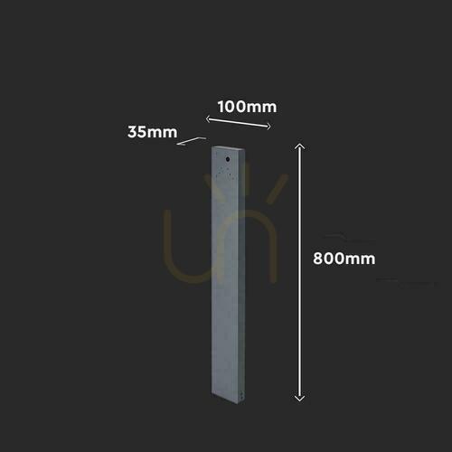 Skontrolujte Stĺpik 80 cm pre solárne nástenné svietidlá VT-409CCT SKU 23770, 23824, 24063, 24089 antracit VT-11080