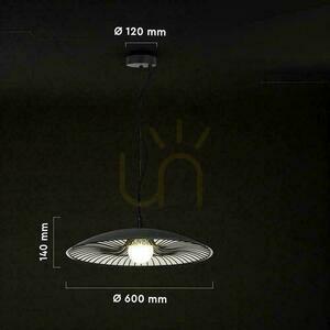 V-TAC G9 LED svietidlo závesné svietidlo fi.600cm čierne VT-89019 small 2