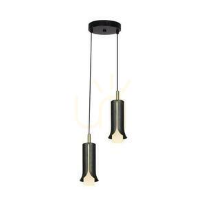V-TAC 2X10W LED závesné svietidlo 177x20cm dymovo sivá, zlatá VT-89026 3000K 1200lm small 0