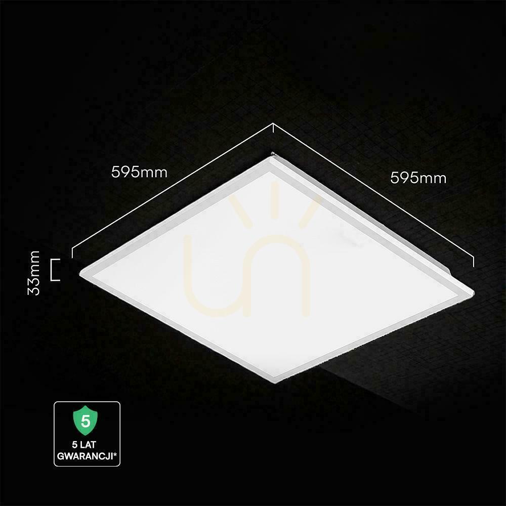 Náhľad LED panel V-TAC 40W 600x600 podsvietenie 33mm 120Lm/W VT-61042 6500K 4800lm 5 rokov záruka LED panel V-TAC 40W 600x600 podsvietenie 33mm 120Lm/W VT-61042 6500K 4800lm 5 rokov záruka