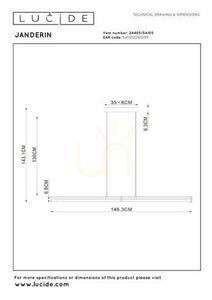 Závesné LED svietidlo Lucide Janderin šampanské 2 × 16,5 W 24405/34/05 small 10