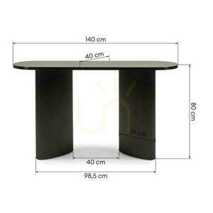 Písací stôl 140 cm ALREQUIN Black small 5